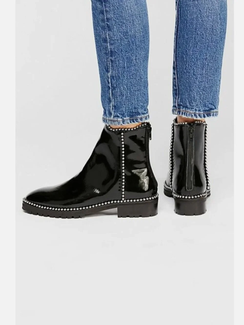 New Free People + Heiress Ball and Chain Ankle Boots size 6 MSRP: $128 Leather